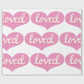 VIEL LIEBT- Angeregt - Rosa Liebe Herz Geschenkpapier (Flach)