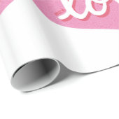 VIEL LIEBT- Angeregt - Rosa Liebe Herz Geschenkpapier (Rolleneckpunkt)