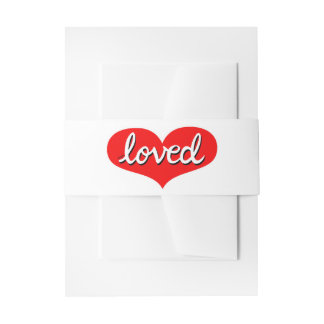 VIEL LIEBT - Bewundert - Herz der roten Liebe Einladungsbanderole