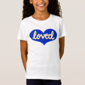 VIEL LIEBT - blaue Liebe T-Shirt (Vorderseite)