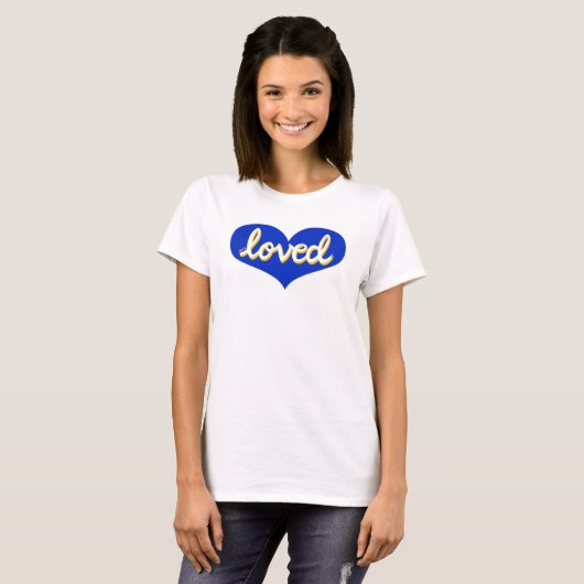 VIEL LIEBT - blaue Liebe T-Shirt (Vorne ganz)