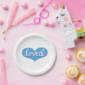 VIEL LIEBT - Blauer Liebe Pappteller (Party)