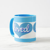 VIEL LIEBT - Herz der blauen Liebe Tasse (Vorderseite Links)