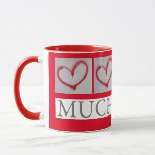 VIEL LIEBT - Herz der Liebe Rotes Graffiti - Tasse
