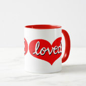 VIEL LIEBT - Herz-Liebe-Rot Tasse (VorderseiteRechts)