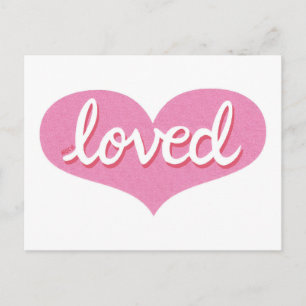 VIEL LIEBT - rosa Liebe Herz Postkarte