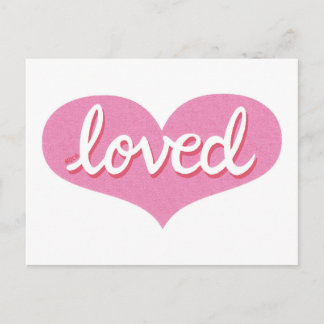 VIEL LIEBT - rosa Liebe Herz Postkarte