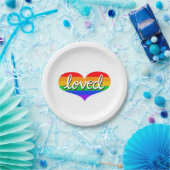 VIEL LOVED - Adored - Rainbow Liebe Pappteller (Party)
