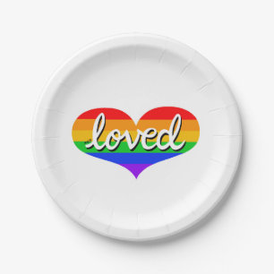 VIEL LOVED - Adored - Rainbow Liebe Pappteller