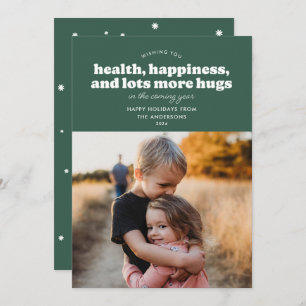 Viel mehr Hugs Holiday Card (Pine Green) Feiertagskarte