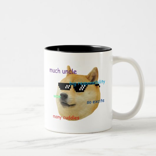 viel Onkel-Tasse Zweifarbige Tasse (Rechts)