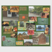 viel ordentliches Zeug sammelt sich mit Bäumen, Hu Geschenkpapier (Flach)