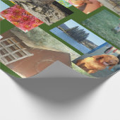 viel ordentliches Zeug sammelt sich mit Bäumen, Hu Geschenkpapier (Ecke)