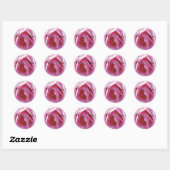 Viel Rose Personal Round Wedding Sticker (Blatt)
