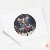 Viel Spaß bei der CD! Weihnachts-Spaß Runder Aufkleber (Umschlag)