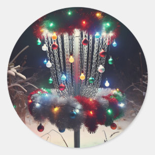 Viel Spaß bei der CD! Weihnachts-Spaß Runder Aufkleber