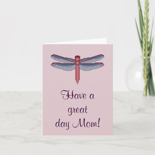Viel Spaß bei der Mama! Libelle Notecard Karte (Vorderseite)