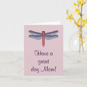 Viel Spaß bei der Mama! Libelle Notecard Karte (Gelbe Blume)