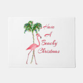 Viel Spaß beim Flamingo am Strand Fußmatte (Vorderseite)