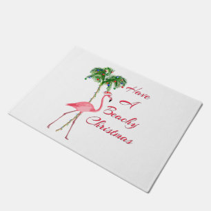 Viel Spaß beim Flamingo am Strand Fußmatte