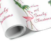 Viel Spaß beim Flamingo am Strand Geschenkpapier (Rolleneckpunkt)