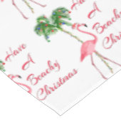 Viel Spaß beim Flamingo am Strand Tischdecke (Schrägansicht)