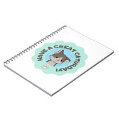 Viel Spaß beim Katurtag! Blaue Katze Notizblock (Linke Seite)