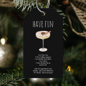Viel Spaß beim Weihnachtscocktail Rezept Geschenkanhänger