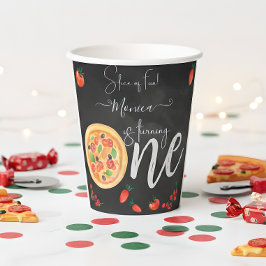 Viel Spaß, erster Pizza-Geburtstag Pappbecher