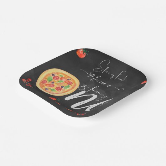 Viel Spaß, erster Pizza-Geburtstag Pappteller (Gewinkelt)