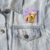 Viel Spaß Golden Retriever Knopf Button (Beispiel)