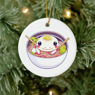Viel Spaß mit Axolotl in Ramen Keramik Ornament