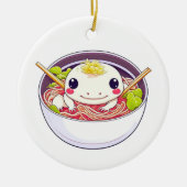 Viel Spaß mit Axolotl in Ramen Keramik Ornament (Vorne)