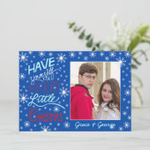 Viel Spaß mit der Weihnachtsfotokarte Einladung (Stehend Vorderseite)