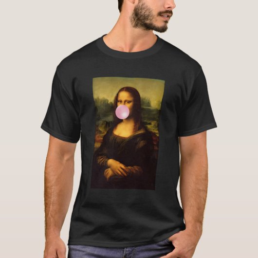 Viel Spaß mit französischer Mona Lisa Kaublase Gum T-Shirt (Vorderseite)