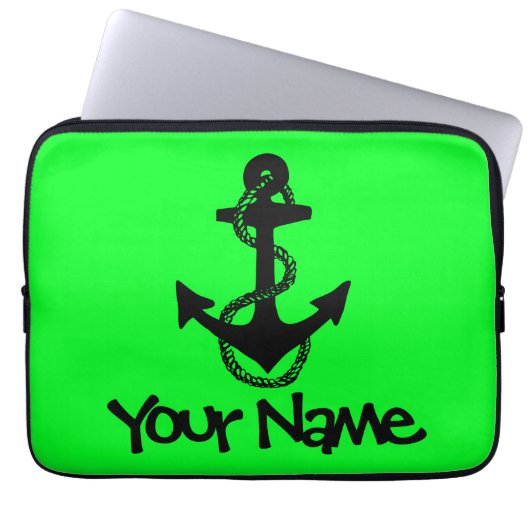 viel Spaß mit IHREM NAME + ANCHOR | Laptopschutzhülle (Vorderseite)