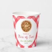 Viel Spaß! Pizza Birthday Party Pappbecher (Rückseite)
