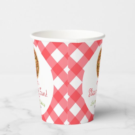 Viel Spaß! Pizza Birthday Party Pappbecher (Rechts)