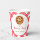 Viel Spaß! Pizza Birthday Party Pappbecher (Vorderseite)