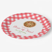 Viel Spaß! Pizza Birthday Party Pappteller (Schrägansicht)