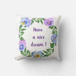 Viel Spaß! Schöne Blume Wasserfarbe Kissen