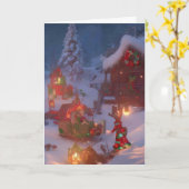 Viel Weihnachten Karte (Gelbe Blume)