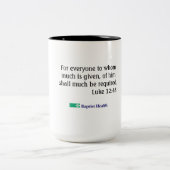 Viel wird - Luke-12:48 angefordert Zweifarbige Tasse (Mittel)