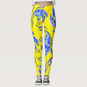 Viele abstrakte Kunstwellen Leggings