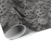 Viele alte rostige Metallgewerke oder Maschinentei Geschenkpapier (Rolleneckpunkt)