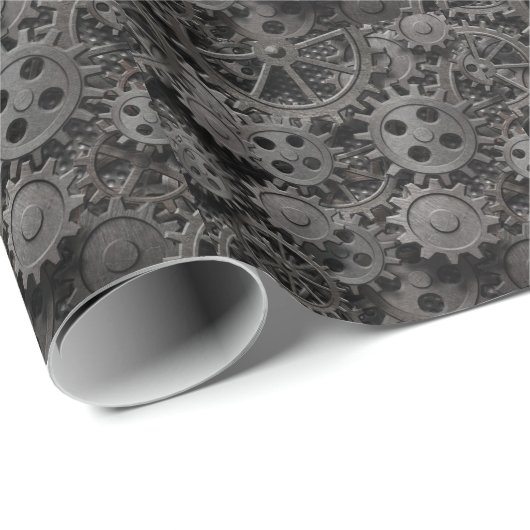 Viele alte rostige Metallgewerke oder Maschinentei Geschenkpapier (Rolleneckpunkt)