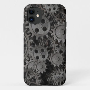 Viele alte rostige Metallzahnräder oder Maschinent iPhone 11 Hülle