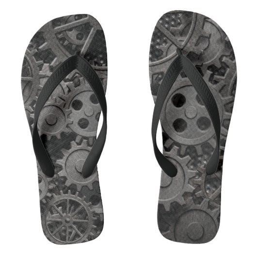 Viele alten rostigen Metallgänge oder Badesandalen (Fußbett)