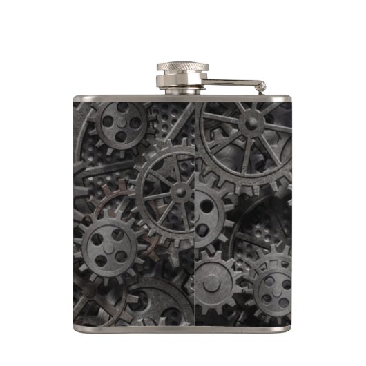 Viele alten rostigen Metallgänge oder Flachmann (Rückseite)