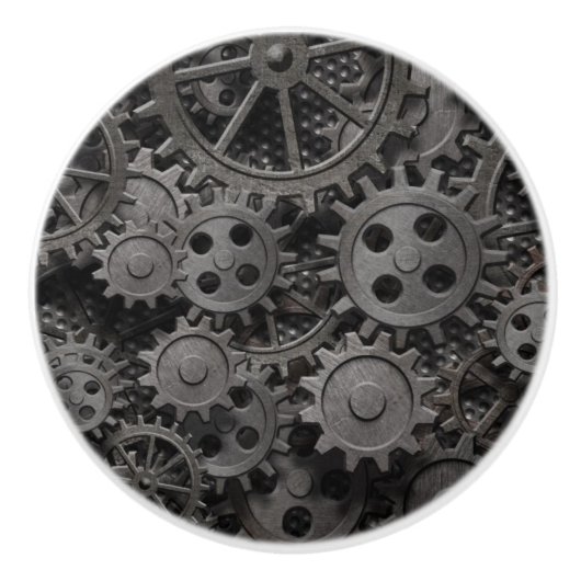 Viele alten rostigen Metallgänge oder Keramikknauf (Vorderseite)